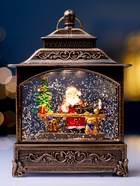 Фигура светодиодная «Дед Мороз» 5.5×14×19.5 см, от батареек 3хААА, музыка, USB, свечение тёплое белое - Фото 4