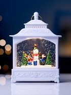 Фигура светодиодная «Снеговик» 5.5×14×19.5 см, от батареек 3хААА, музыка, USB, свечение тёплое белое - Фото 1