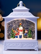 Светодиодная фигура «Снеговик» 5.5×14×19.5 см, от батареек 3хААА, музыка, USB, свечение тёплое белое - Фото 8