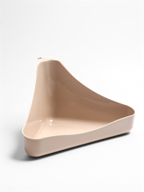 Туалет для грызунов, 33×19×18 см, угловой, пластик, цвет МИКС 10918165