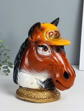 Копилка для денег «Бюст. Конь в кепке», гипс, 26×14.5×21.5 см