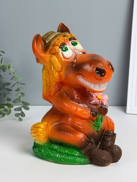 Копилка для денег «Лошадка с ромашкой», гипс, 28×17×21 см