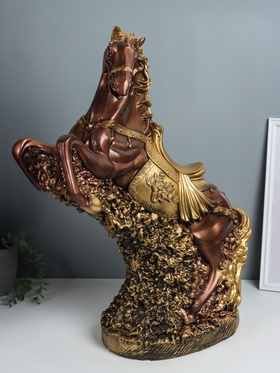 Фигура гипс «Конь, Арабский скакун», 67×47×24 см, бронза с золотом