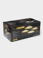 УЦЕНКА Набор эмалированной посуды из 9 предметов Lenardi «Чёрный мрамор» - Фото 8