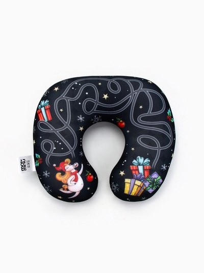 Подушка антистресс новогодняя «Верь в мечту», черная