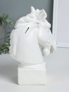 Копилка для денег «Голова коня», гипс, 25 см, белый - Фото 5