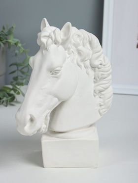 Копилка для денег «Голова коня», гипс, 25 см, натуральный, под роспись