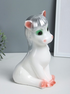 Копилка для денег «Лошадка веселая», гипс, белый, 27 см