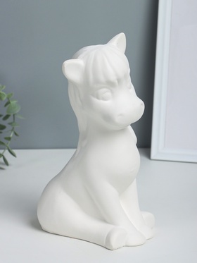 Копилка для денег «Лошадка веселая», гипс, 27 см, натуральный, под роспись