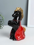 Копилка для денег «Лошадка с попоной», гипс, 25 см, чёрный - Фото 2