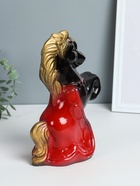 Копилка для денег «Лошадка с попоной», гипс, 25 см, чёрный - Фото 4