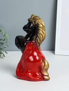 Копилка для денег «Лошадка с попоной», гипс, 25 см, чёрный - Фото 5