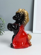 Копилка для денег «Лошадка с попоной», гипс, 25 см, чёрный - Фото 6