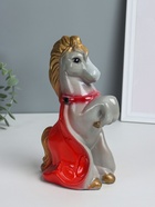 Копилка для денег «Лошадка с попоной», гипс, 25 см, серый - Фото 3