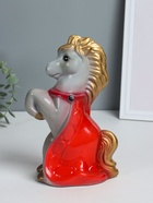 Копилка для денег «Лошадка с попоной», гипс, 25 см, серый - Фото 4