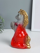 Копилка для денег «Лошадка с попоной», гипс, 25 см, серый - Фото 5