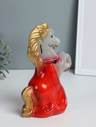 Копилка для денег «Лошадка с попоной», гипс, 25 см, серый - Фото 6