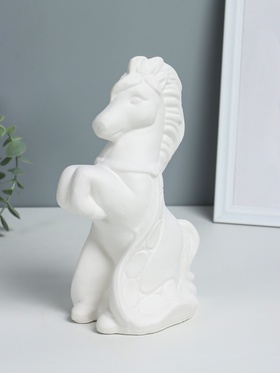 Копилка для денег «Лошадка с попоной», гипс, 25 см, натуральный, под роспись