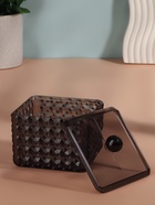 УЦЕНКА Органайзер с крышкой 1секц Black Secret 9.5×9.5×7 см чёрн пакет вклад QF 10926579