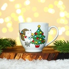 УЦЕНКА Набор новогодний «Ежик»: 2 кружки по 180 мл, 2 ложки - Фото 5