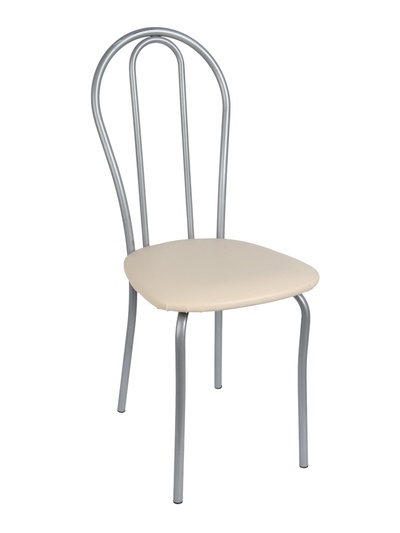 УЦЕНКА Стул "Венский 2", Серебристый металлик/Молочный