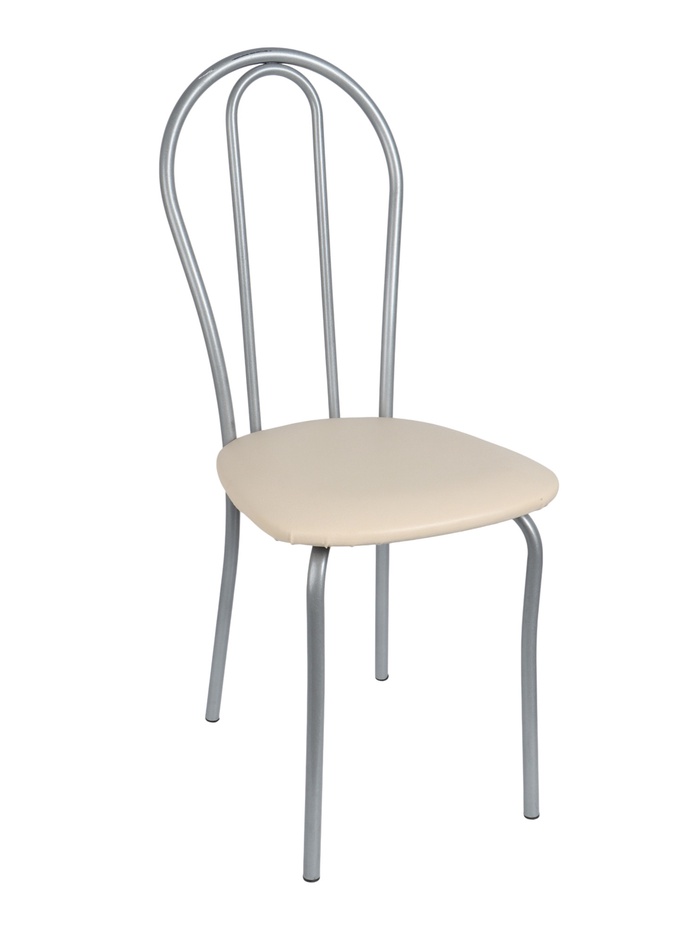 УЦЕНКА Стул "Венский 2", Серебристый металлик/Молочный - Фото 1