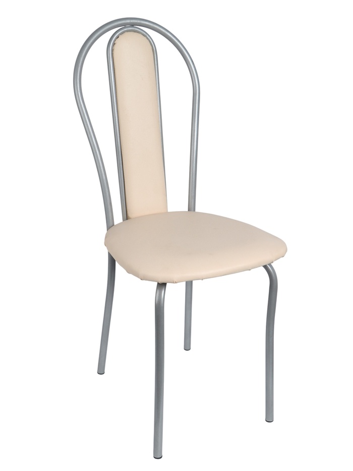 УЦЕНКА Стул «Венский Мягкий», Серебристый металлик/Молочный - Фото 1