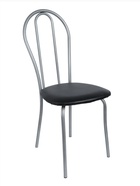 УЦЕНКА Стул "Венский 2", Серебристый металлик/Черный - Фото 1