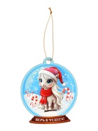 Подвеска новогодняя деревянная «Лошадка. Верь в чудеса!» - Фото 2