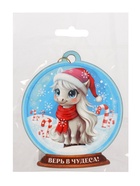 Подвеска новогодняя деревянная «Лошадка. Верь в чудеса!» - Фото 6