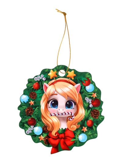 Подвеска новогодняя деревянная «Лошадка»