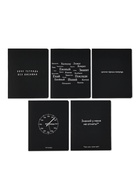 Тетради в клетку, 48 л., набор из 5 шт., блок №1«Просто черная тетрадь» софт-тач, уф-лак - Фото 4