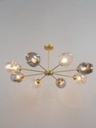 Люстра «Мурано» 8хЕ27 60 Вт золото дымчатый BayerLux - фото 809282935