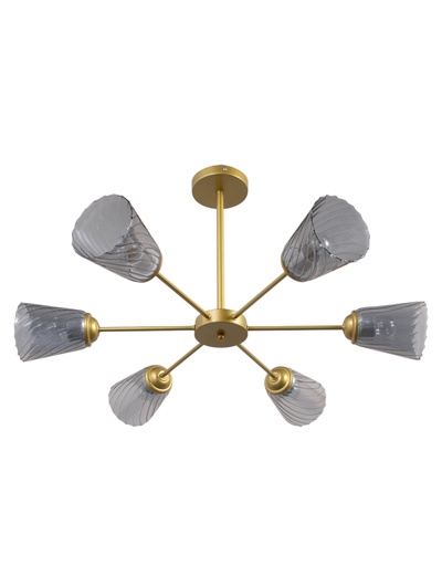 Люстра «Мурано» 6хЕ27 60 Вт белый золото BayerLux