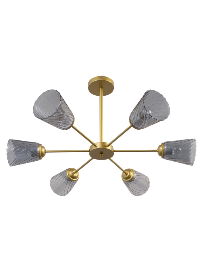 Люстра «Мурано» 6хЕ27 60 Вт белый золото BayerLux - Фото 1