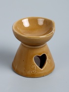 УЦЕНКА Аромалампа для эфирных масел керамика «Я люблю тебя», жжёный сахар, 7×7×7.8 см 10926755