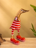 УЦЕНКА Сувенир «Утка в купальнике» дерево 27 см 10926759