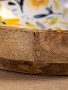 УЦЕНКА Блюдо «Желтые и синие цветы» дерево манго 25.5×25.5×6 см 10926762