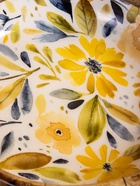 УЦЕНКА Блюдо «Желтые и синие цветы» дерево манго 25.5×25.5×6 см 10926762