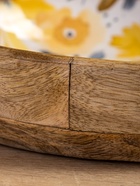 УЦЕНКА Блюдо «Желтые и синие цветы» дерево манго 25.5×25.5×6 см 10926762