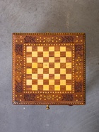 УЦЕНКА Столик шахматный, 37×37×40 см, без фигур, дерево шишам - Фото 13