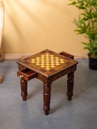 УЦЕНКА Столик шахматный, 37×37×40 см, без фигур, дерево шишам - Фото 9