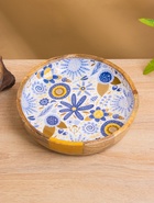 УЦЕНКА Блюдо «Васильки» дерево манго 25×25×4.5 см - Фото 2