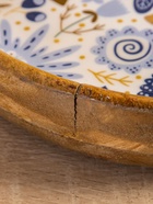 УЦЕНКА Блюдо «Васильки» дерево манго 25×25×4.5 см - Фото 7