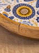 УЦЕНКА Блюдо «Васильки» дерево манго 25×25×4.5 см - Фото 9