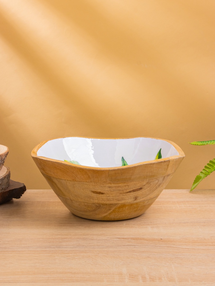 УЦЕНКА Салатник «Лимоны» дерево манго 23×23×10.5 см - Фото 1