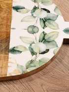 УЦЕНКА Доска разделочная круглая «Листья» дерево манго 36×28 см 10926775