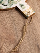 УЦЕНКА Доска разделочная круглая «Листья» дерево манго 36×28 см 10926775