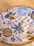 УЦЕНКА Блюдо "Васильки" дерево манго 25,5х25,5х6 см - фото 14919462