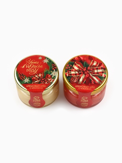 Подарочный набор новогодний «Счастливого нового года»: чай 20 г, крем-мёд 60 г, шоколад 27 г